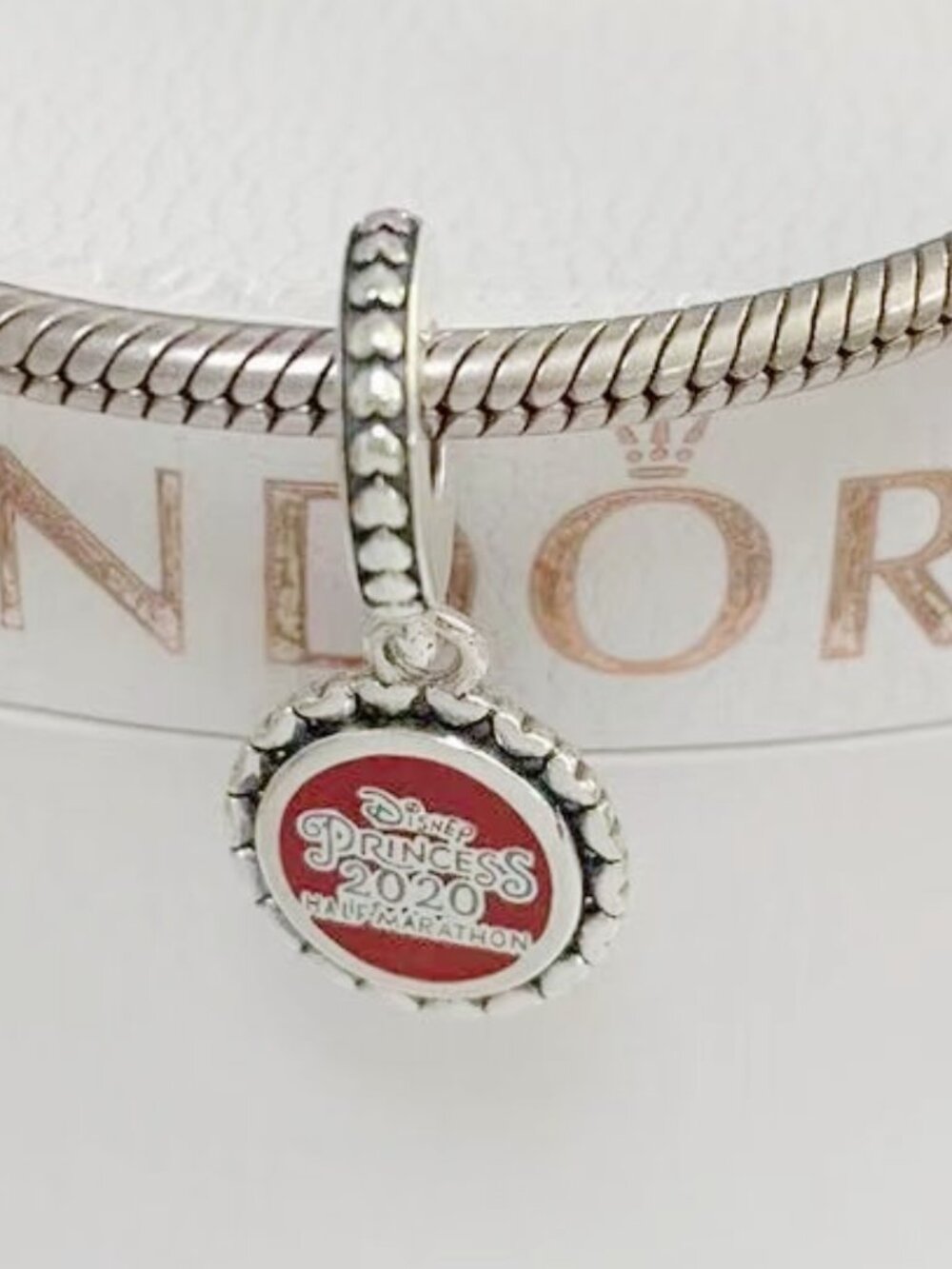 Pandora Disney Princess 2020 5K , Half Marathon S925ALE, Dangle Pendant Charm